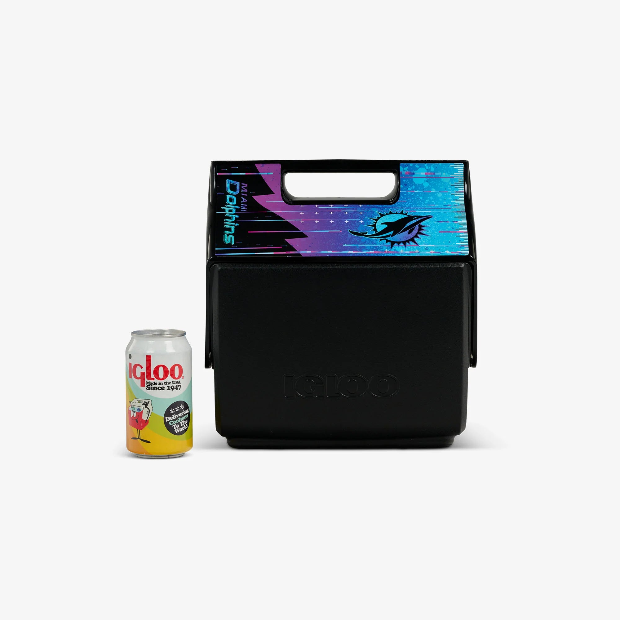 Igloo Personal Cooler Insulated Cooler Durable Cooler NFL Neon Miami Dolphins Little Playmate? 7 Qt Cooler - Image 5