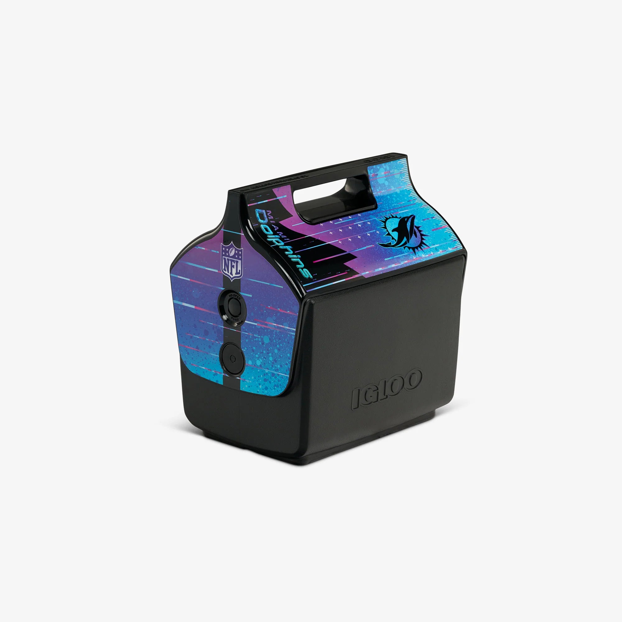 Igloo Personal Cooler Insulated Cooler Durable Cooler NFL Neon Miami Dolphins Little Playmate? 7 Qt Cooler - Image 4