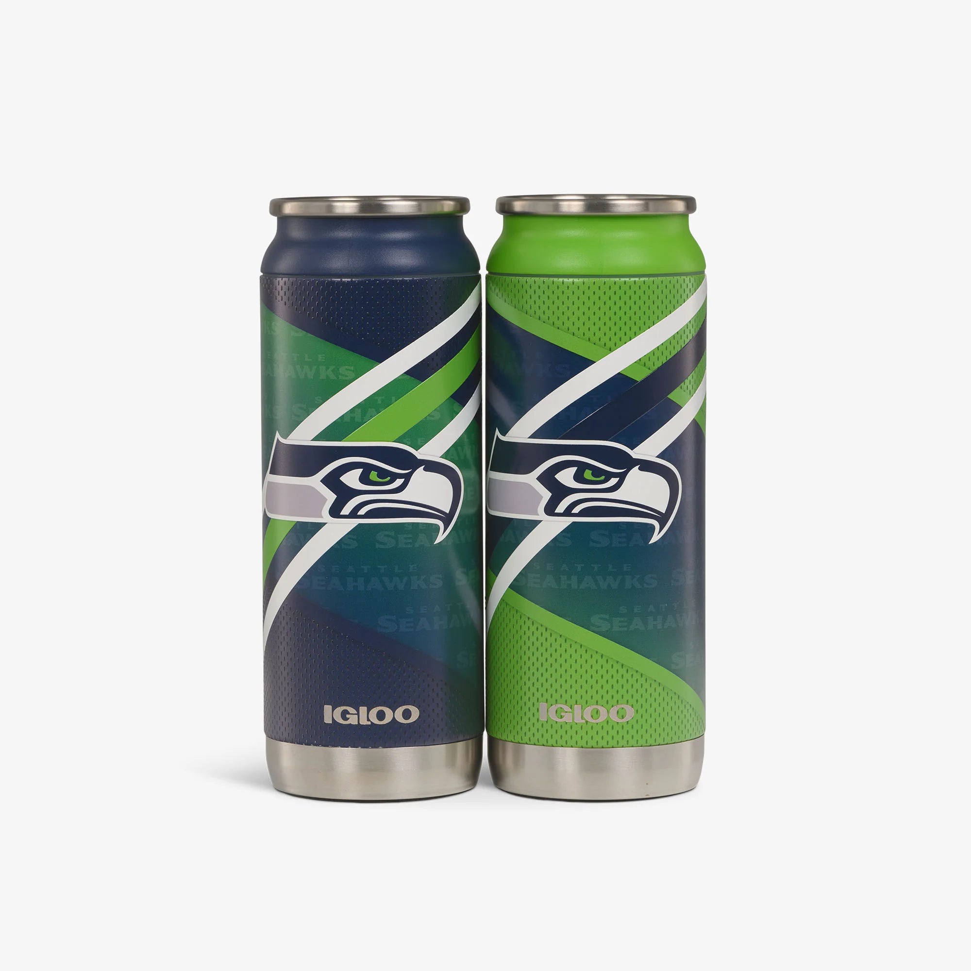 Igloo Insulated Cooler Durable Cooler Seattle Seahawks Home & Away 16 Oz Can 2-Pack