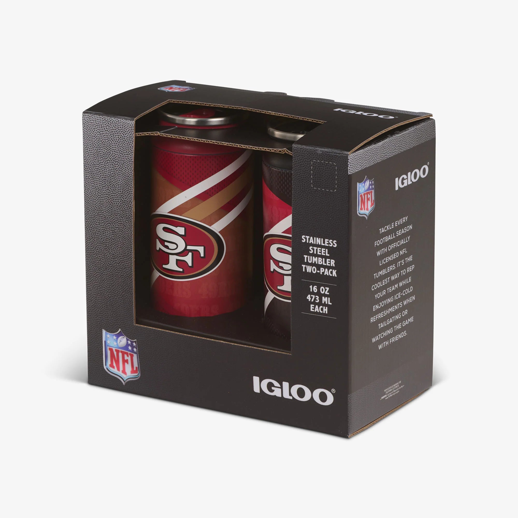 Igloo Insulated Cooler Durable Cooler San Francisco 49ers Home & Away 16 Oz Can 2-Pack - Image 5